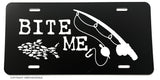 Bite Me Fishing Funny Joke Gag Prank License Plate Cover - OwnTheAvenue