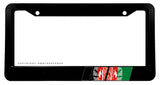 Afghanistan Afghani Flag Sport Racing Stripe Black License Plate Frame - OwnTheAvenue