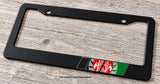 Afghanistan Afghani Flag Sport Racing Stripe Black License Plate Frame - OwnTheAvenue