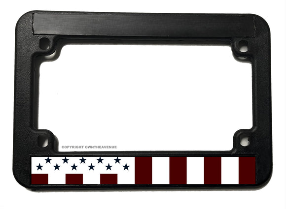 Civil Peace Flag Subdued Motorcycle License Plate Frame - OwnTheAvenue