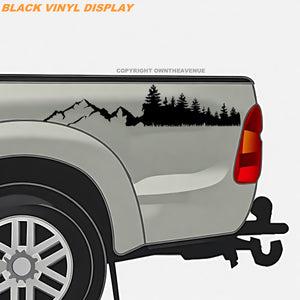 1 Pair RV Truck Mountain Graphic Vinyl Decal Decoration Sticker Model:LU01