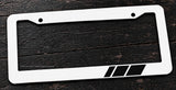 Black Sport Racing Stripe Drifting Model V001A White License Plate Frame - OwnTheAvenue
