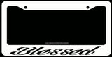 JDM Blessed Tuner Drifting Racing Funny White License Plate Frame - OwnTheAvenue