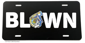 Blown Turbo Boosted Boost Lowered JDM Drifting Black License Plate Cover - OwnTheAvenue