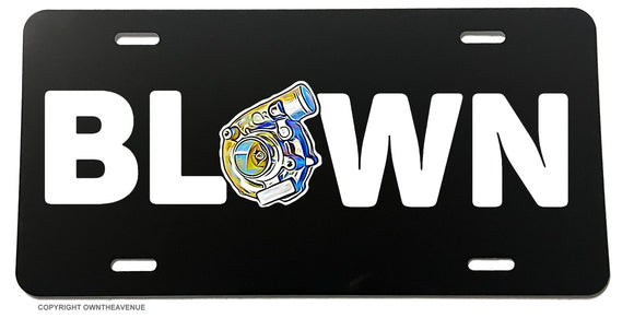 Blown Turbo Boosted Boost Lowered JDM Drifting Black License Plate Cover - OwnTheAvenue