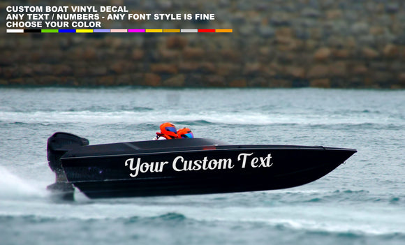 2 Pack - Boat Decals Custom Name Sticker 6
