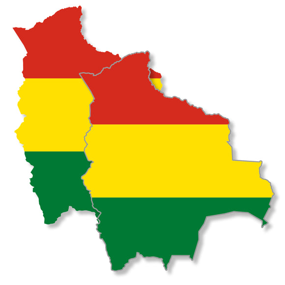 x2 Bolivia World Flag Country Map Outline Vinyl Sticker Decals 4
