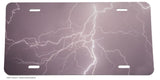 Thunder Lightening Bolt Auto Metal License Plate - OwnTheAvenue
