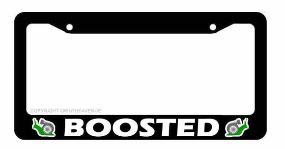 Boosted Turbo Snail Funny Joke Truck Car Auto License Plate Frame Model V3 - OwnTheAvenue