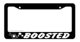 JDM Boosted Snail Race Drift Low Turbo Black License Plate Frame SOHC 4 CYLINDER
