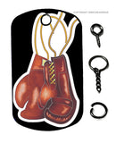 Boxing Gloves Black Metal Keychain Necklace Tag - OwnTheAvenue