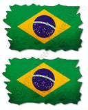 2Pcs Brazil Brazilian Vintage Style Distressed Flags Vinyl Sticker Decals 3" - OwnTheAvenue