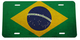 Brazil Flag Rustic Style Auto Metal License Plate - OwnTheAvenue