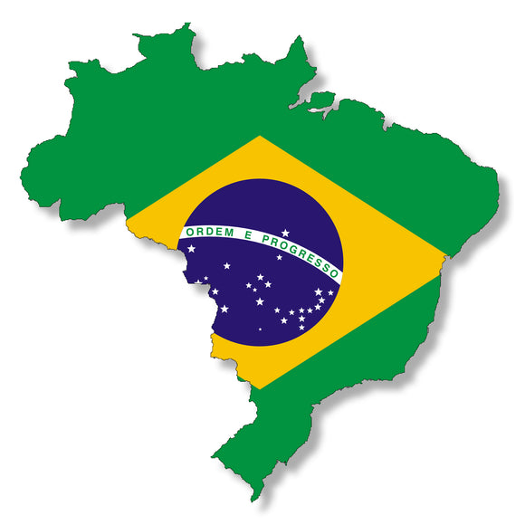 Brazilian Flag brazil bra ba car truck window bumper outline sticker decal 4