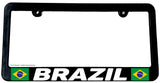 Brazil World Country Flag Car Truck Auto License Plate Frame