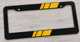 Bronze Sport Racing Stripe JDM Racing Model V01 Black License Plate Frame
