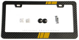Bronze Sport Stripe Racing Style Carbon Fiber License Plate Frame