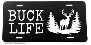 Buck Life Hunting Camping Deer Nature License Plate Cover - OwnTheAvenue