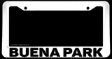 Buena Park White License Plate Frame - OwnTheAvenue
