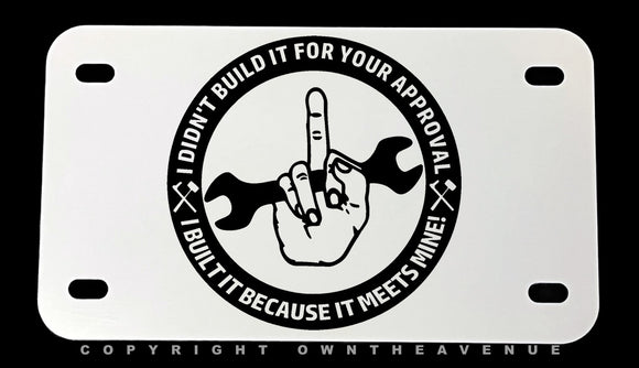 Built For My Approval Dirt Bike Racing Metal Motorcycle License Plate - OwnTheAvenue