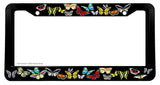 Butterfly Pattern Vintage Style Retro Outdoor Nature License Plate Frame - OwnTheAvenue