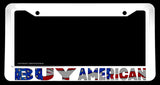 Buy American Patriotic USA American Flag White License Plate Frame - OwnTheAvenue