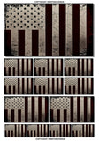 13Pcs Pack Subdued Distressed Civil Peace Flag Assorted Vinyl Sticker Decals - OwnTheAvenue