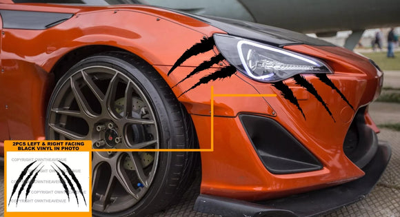 x2 Claw Mark Print Beast Off Road Lifted Truck Drifting Racing Vinyl Decal Sticker 7