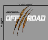 x2 Off Road 4x4 Lifted Pick Up Truck Claws Vinyl Decor Decal Graphics Kit