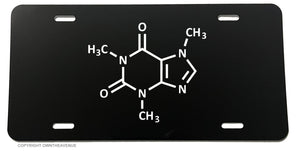 Caffeine Molecule Funny Joke License Plate Cover - OwnTheAvenue