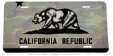 California Flag Grunge Camo Rustic Style Auto Metal License Plate - OwnTheAvenue