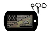 American USA Flag Distressed Tattered California Camo Keychain Necklace Tag - OwnTheAvenue