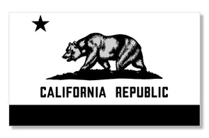 California Cali Bear Flag Subdued Car Truck Window Bumper Sticker Decal 4"