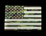 2 Pack USA American Flag / Flags Camo Style Support Military 5.5" x 8.1" Each