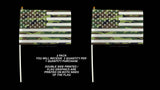 2 Pack USA American Flag / Flags Camo Style Support Military 5.5" x 8.1" Each