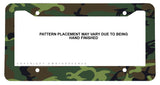 Camo Pattern Metal License Plate Frame
