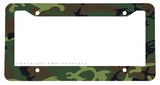 Camo Pattern Metal License Plate Frame