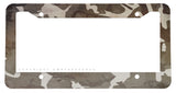 Camo Pattern Rustic Style Subdued Metal License Plate Frame