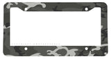 Camo Pattern Subdued Metal License Plate Frame