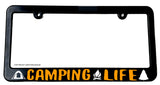 Camping Life Hiking Mountains Forest Nature Slim License Plate Frame - OwnTheAvenue