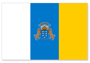 Canary Islands Flag Car Truck Window Bumper Laptop Cup Cooler Sticker Decal 4"