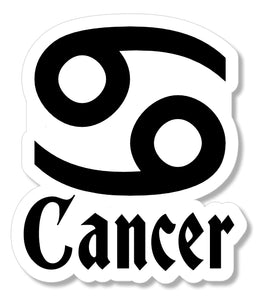 Cancer Zodiac Sign Logo Car Astrological Astrology Vinyl Sticker Decal 4"