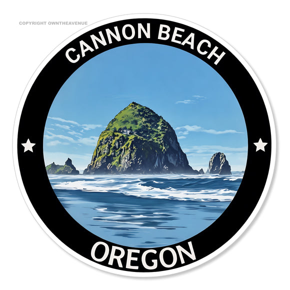Cannon Beach Oregon Souvenir Car Truck Laptop Vinyl Sticker Decal 3.5