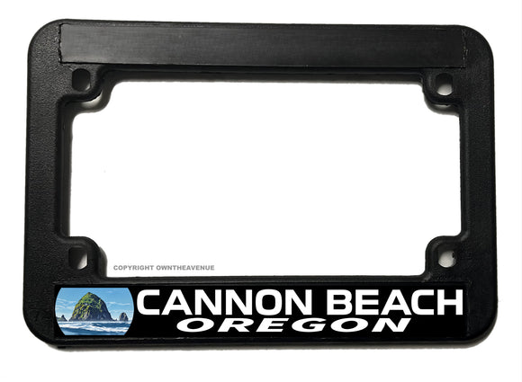 Cannon Beach Oregon Motorcycle License Plate Frame