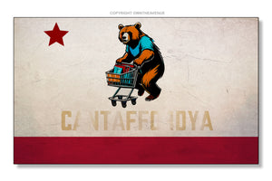 Cali California Expensive Funny Joke Prank Bear Car Truck Sticker Decal 4"