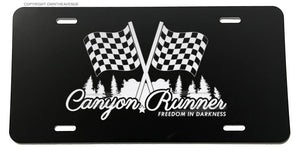 Canyon Runner JDM Racing Drifting Hot Rod Muscle Car Auto License Plate Cover