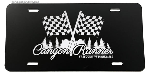 Canyon Runner JDM Racing Drifting Hot Rod Muscle Car Auto License Plate Cover