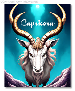 Capricorn Zodiac Sign Logo Car Astrological Astrology Vinyl Sticker Decal Art - OwnTheAvenue