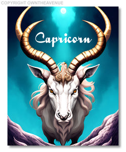 Capricorn Zodiac Sign Logo Car Astrological Astrology Vinyl Sticker Decal Art