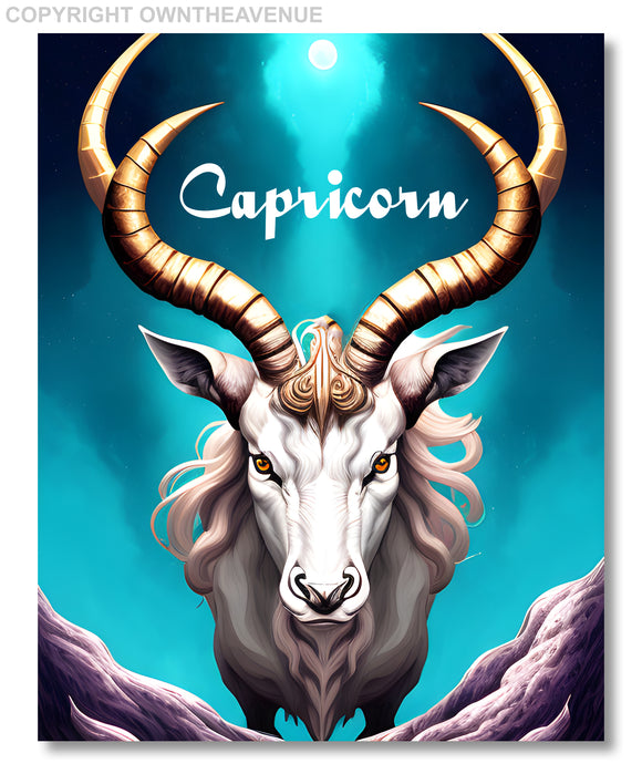 Capricorn Zodiac Sign Logo Car Astrological Astrology Vinyl Sticker Decal Art - OwnTheAvenue